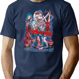 Scary Clown Horror Halloween 90S T-Shirt for Men & Women, T-Shirts Graphic Tee - Navy