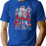 Scary Clown Horror Halloween 90S T-Shirt for Men & Women, T-Shirts Graphic Tee - Blue