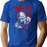 Scary Clown Terrifier T-Shirt for Men & Women, T-Shirts Graphic Tee - Blue