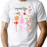 Scary Clown Things Funny T-Shirt for Men & Women, T-Shirts Graphic Tee - White