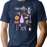 Scary Clown Things Funny T-Shirt for Men & Women, T-Shirts Graphic Tee - Navy
