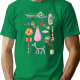 Scary Clown Things Funny T-Shirt for Men & Women, T-Shirts Graphic Tee - Green