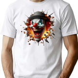 Scary Clown (3) T-Shirt for Men & Women, T-Shirts Graphic Tee - White