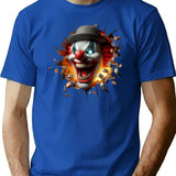 Scary Clown (3) T-Shirt for Men & Women, T-Shirts Graphic Tee - Blue