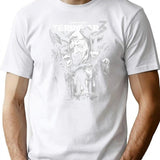 Scary Movie Black Clown T-Shirt for Men & Women, T-Shirts Graphic Tee - White
