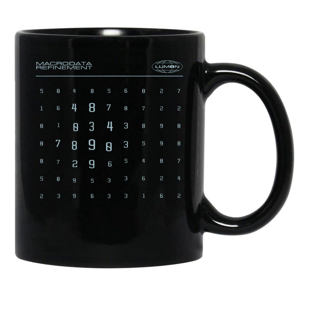 Scary Numbers Lumon Macrodata Refinement Severance TV Black Coffee Mug, Gift Coffee Mug - Black