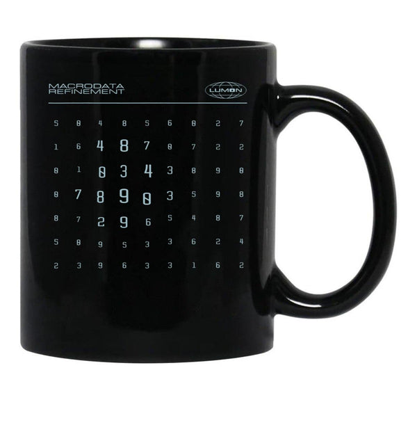 Scary Numbers Lumon Macrodata Refinement Severance TV Black Coffee Mug, Gift Coffee Mug - Black