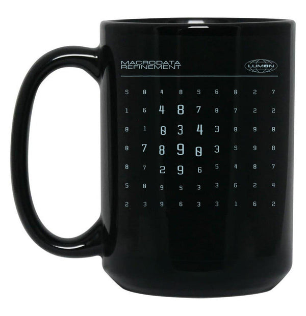 Scary Numbers Lumon Macrodata Refinement Severance TV Black Coffee Mug, Gift Coffee Mug - Black