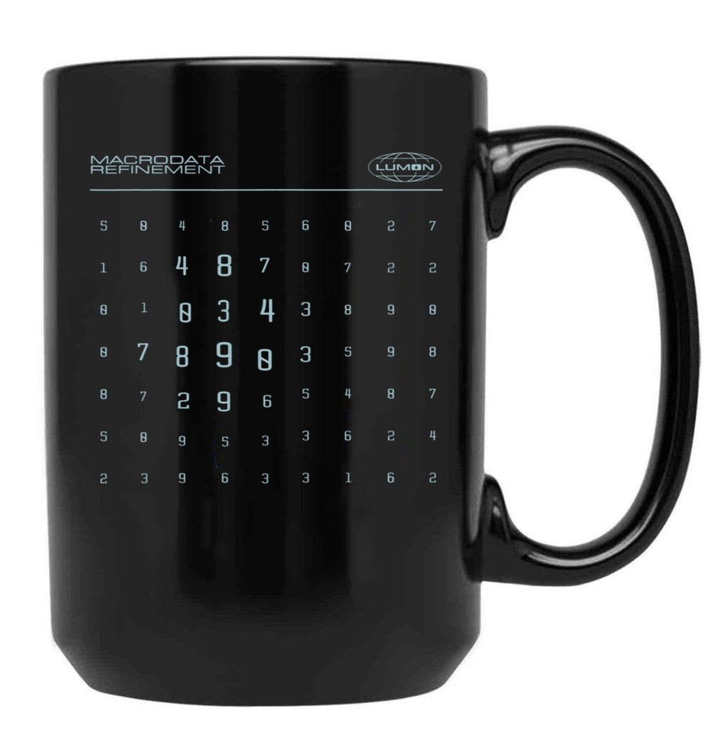 Scary Numbers Lumon Macrodata Refinement Severance TV Black Coffee Mug, Gift Coffee Mug