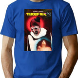 Scary Terrifier 2 Movie Film T-Shirt for Men & Women, T-Shirts Graphic Tee - Blue