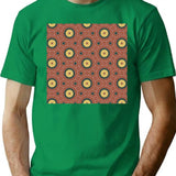Seamless Pattern With Circles.Pattern Seamless Wallpaper Vector Texture T-Shirt for Men & Women, T-Shirts Graphic Tee - Green