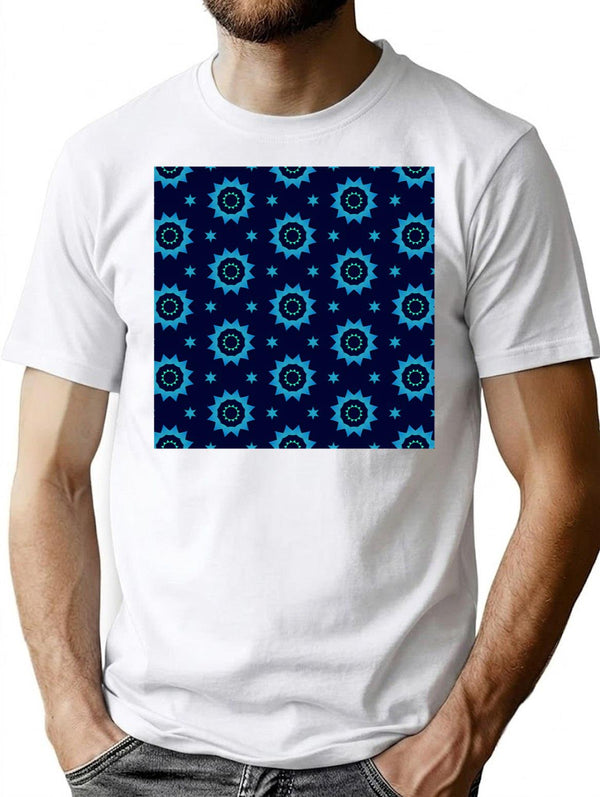 Seamless Pattern With Flowers.Floral Design Ornament Texture Decoration T-Shirt for Men & Women, T-Shirts Graphic Tee - White