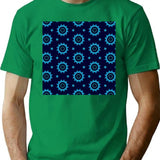 Seamless Pattern With Flowers.Floral Design Ornament Texture Decoration T-Shirt for Men & Women, T-Shirts Graphic Tee - Green