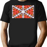 Seamless Pattern With Flowers.Pattern Seamless Wallpaper Design T-Shirt for Men & Women, T-Shirts Graphic Tee - Black