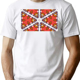 Seamless Pattern With Flowers.Pattern Seamless Wallpaper Design T-Shirt for Men & Women, T-Shirts Graphic Tee - White