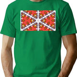 Seamless Pattern With Flowers.Pattern Seamless Wallpaper Design T-Shirt for Men & Women, T-Shirts Graphic Tee - Green