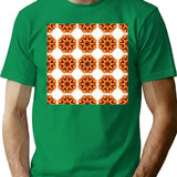 Seamless Pattern With Flowers.Pattern Seamless Wallpaper T-Shirt for Men & Women, T-Shirts Graphic Tee - Green