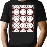 Seamless Pattern.Pattern Vector Symbol Seamless T-Shirt for Men & Women, T-Shirts Graphic Tee - Black
