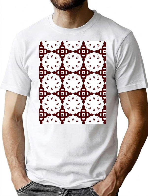 Seamless Pattern.Pattern Vector Symbol Seamless T-Shirt for Men & Women, T-Shirts Graphic Tee - White