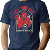 Sell Your Soul (1) T-Shirt for Men & Women, T-Shirts Graphic Tee - Navy