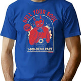 Sell Your Soul (1) T-Shirt for Men & Women, T-Shirts Graphic Tee - Blue