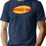 Serenity Now T-Shirt for Men & Women, T-Shirts Graphic Tee - Navy