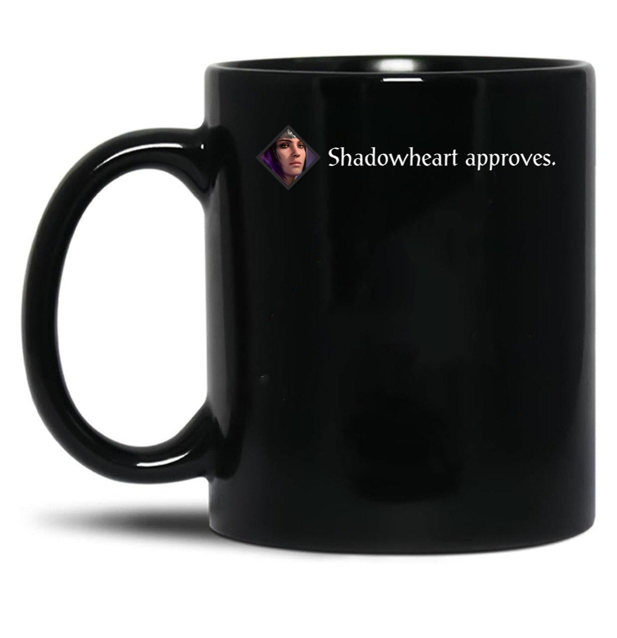 Shadowheart Approves Black Coffee Mug, Gift Coffee Mug