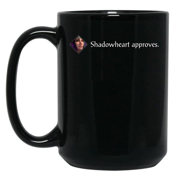 Shadowheart Approves Black Coffee Mug, Gift Coffee Mug - Black