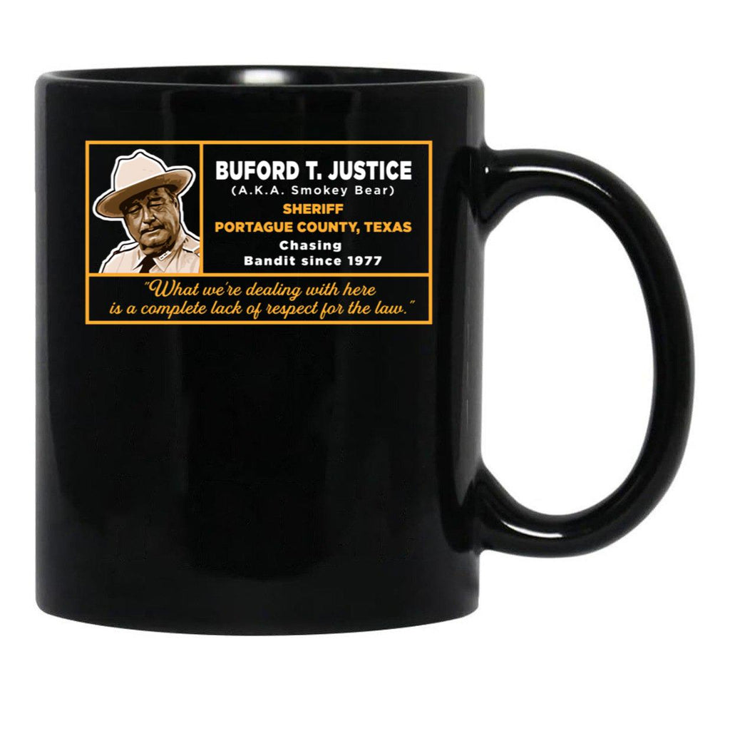 Sheriff Buford T Justice Black Coffee Mug, Gift Coffee Mug - Black