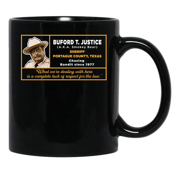 Sheriff Buford T Justice Black Coffee Mug, Gift Coffee Mug - Black