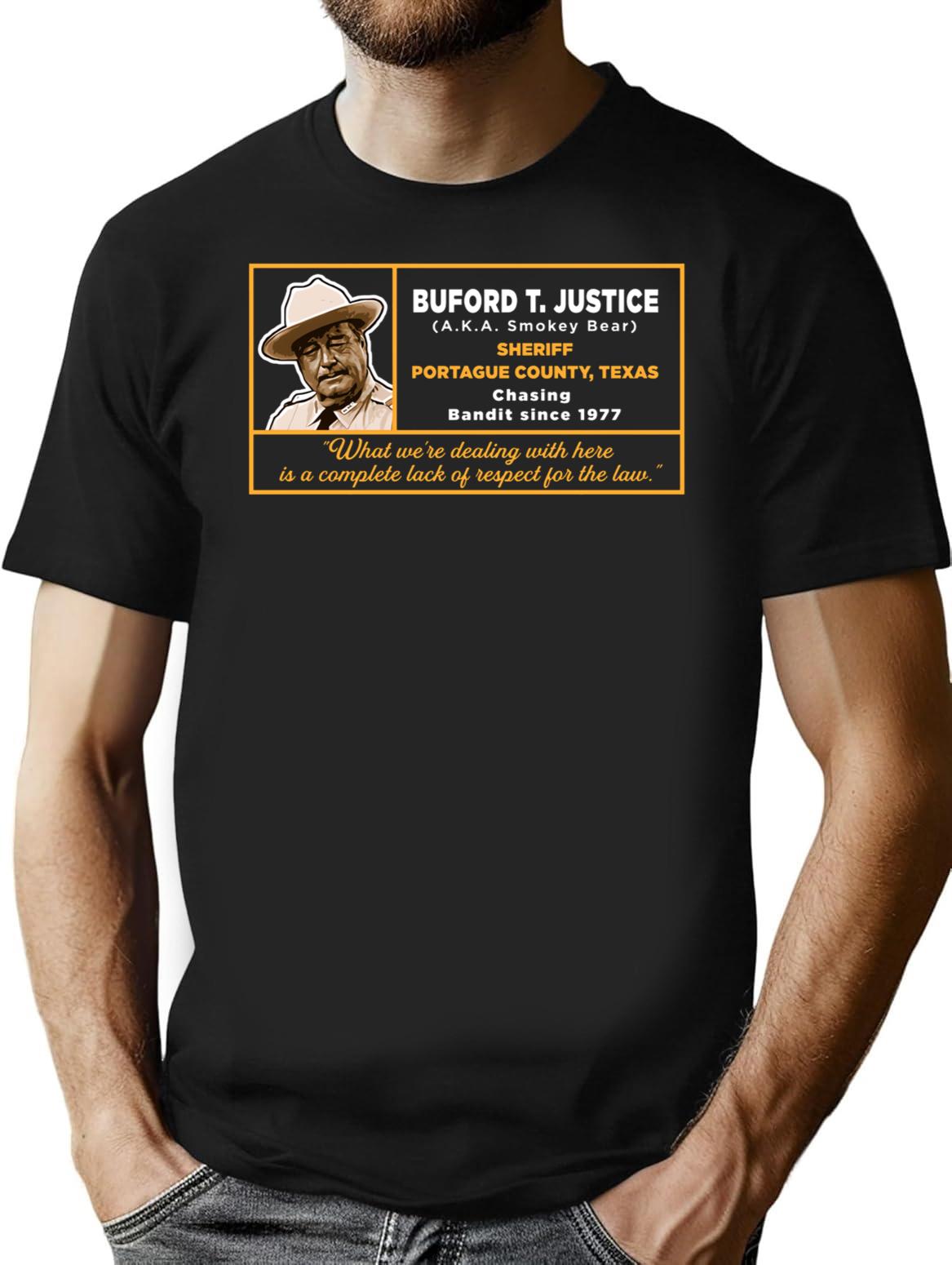 Sheriff Buford T Justice Premium Heavyweight Cotton T-Shirt - Black