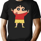 Shin Chan For President T-Shirt for Men & Women, T-Shirts Graphic Tee - Black