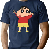 Shin Chan For President T-Shirt for Men & Women, T-Shirts Graphic Tee - Navy