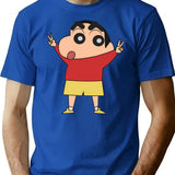 Shin Chan For President T-Shirt for Men & Women, T-Shirts Graphic Tee - Blue