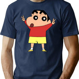 Shin Chan Ok T-Shirt for Men & Women, T-Shirts Graphic Tee - Navy