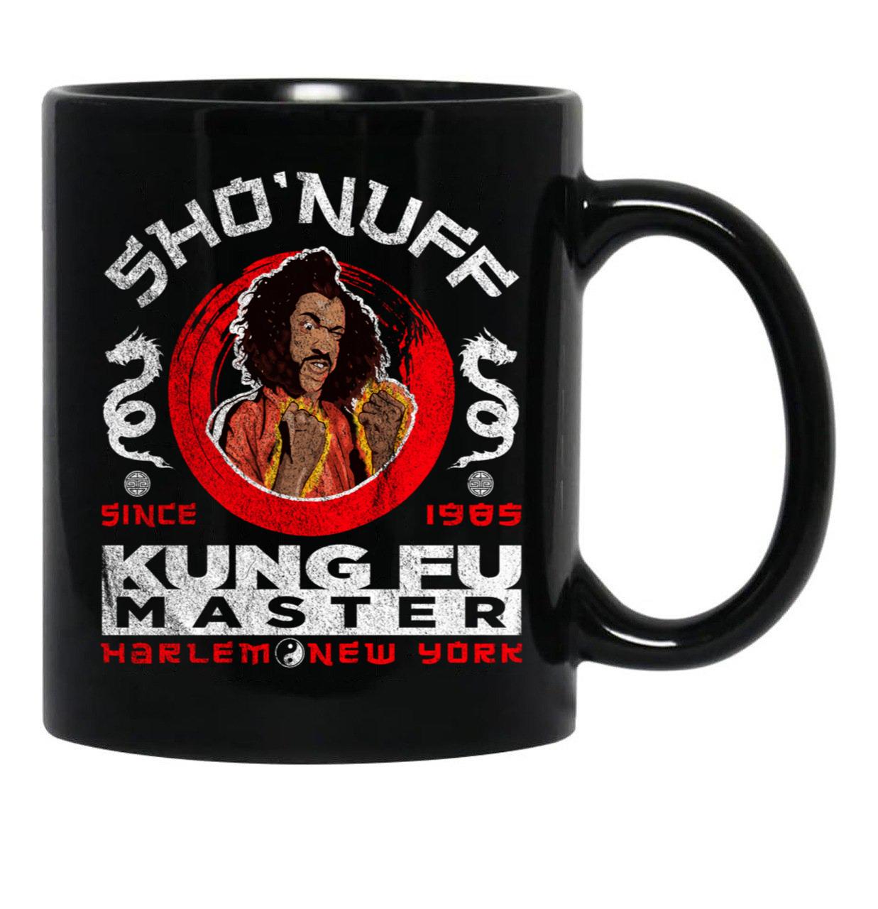 Sho Nuff Kung Fu Master Black Coffee Mug, Gift Coffee Mug - Black
