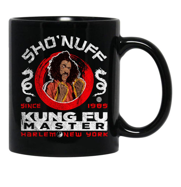Sho Nuff Kung Fu Master Black Coffee Mug, Gift Coffee Mug - Black