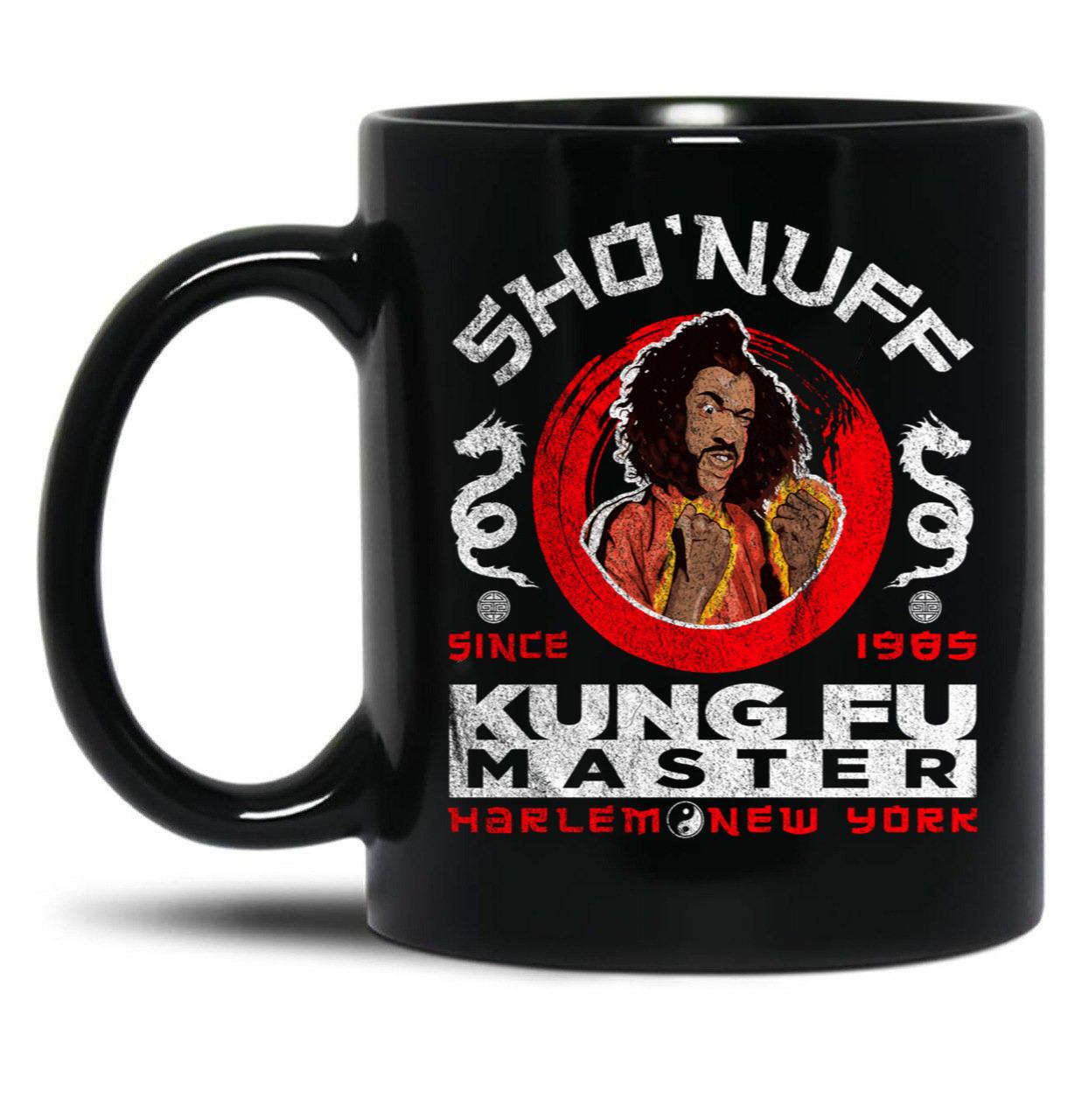 Sho Nuff Kung Fu Master Black Coffee Mug, Gift Coffee Mug