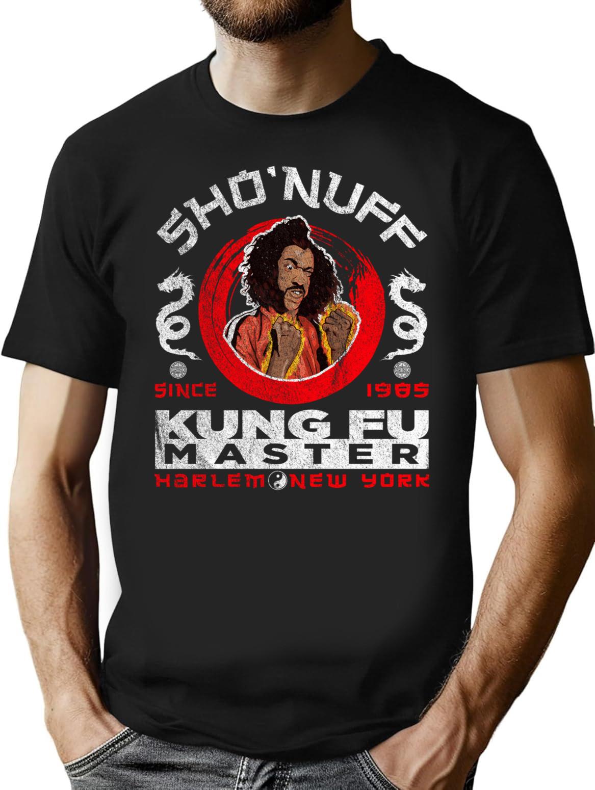 Sho Nuff Kung Fu Master Premium Heavyweight Cotton T-Shirt - Black
