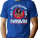 Sho Nuff Kung Fu Master Premium Heavyweight Cotton T-Shirt - Blue