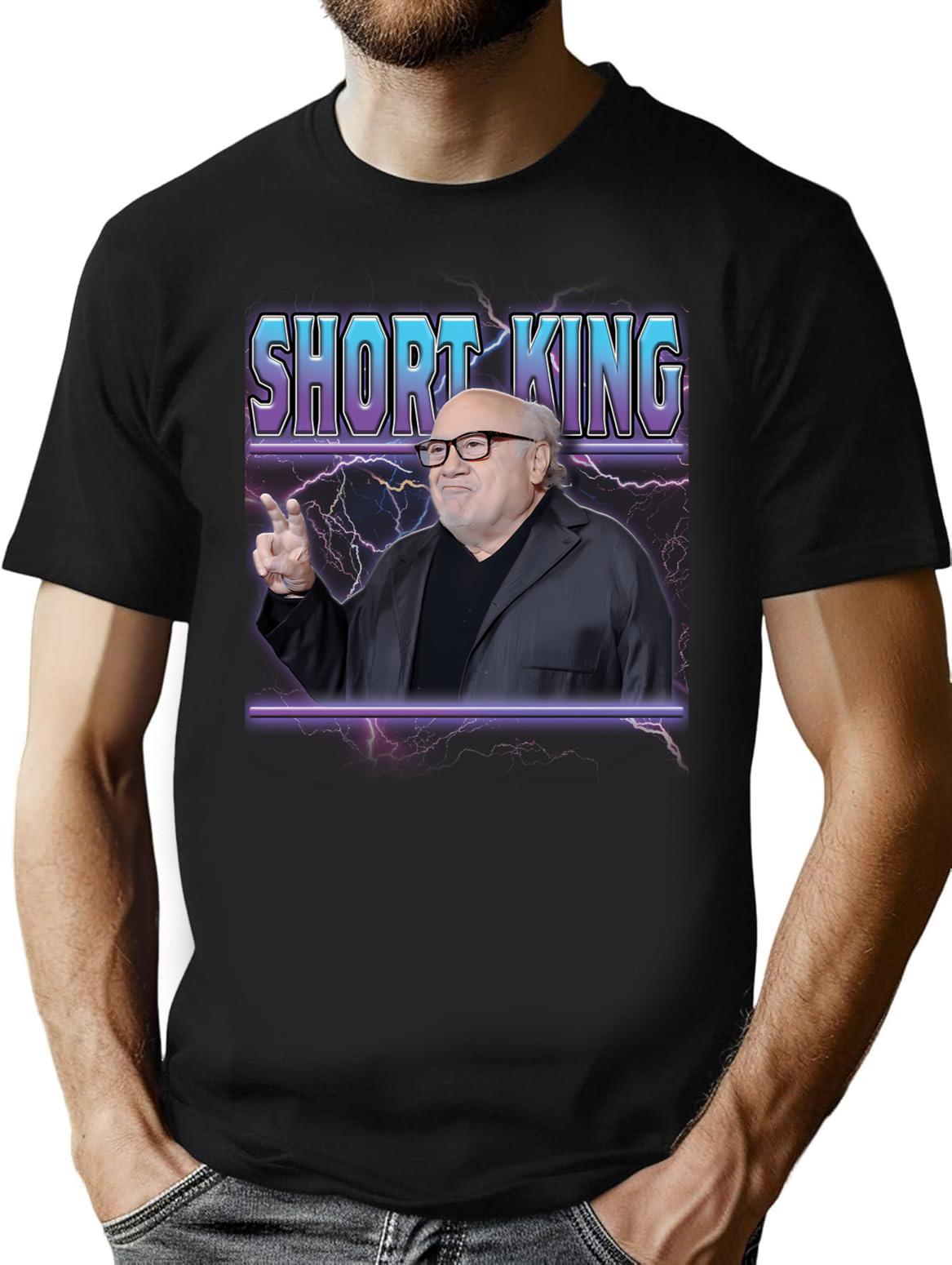 Short King Devito Shirt T-Shirt for Men & Women, T-Shirts Graphic Tee - Black