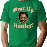 Shut Up Honky Worn Premium Heavyweight Cotton T-Shirt - Green