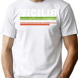 Sicilia Italia - Retro Italy Design T-Shirt for Men & Women, T-Shirts Graphic Tee - White