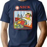 Sick Of Your Sht T-Shirt for Men & Women, T-Shirts Graphic Tee - Navy
