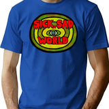 Sick Sad World T-Shirt for Men & Women, T-Shirts Graphic Tee - Blue