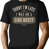 Side Quest T-Shirt for Men & Women, T-Shirts Graphic Tee - Black