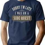 Side Quest T-Shirt for Men & Women, T-Shirts Graphic Tee - Navy
