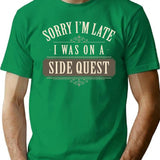 Side Quest T-Shirt for Men & Women, T-Shirts Graphic Tee - Green