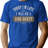 Side Quest T-Shirt for Men & Women, T-Shirts Graphic Tee - Blue