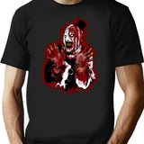 Silent Clown Bloody T-Shirt for Men & Women, T-Shirts Graphic Tee - Black